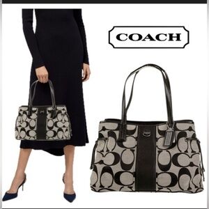 Coach Black and Gray Shoulder Bag